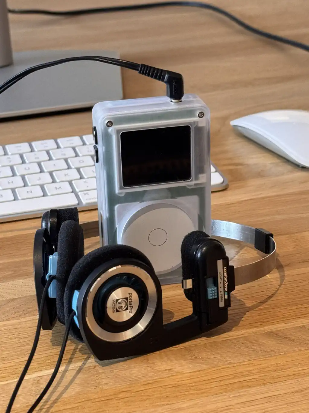 Tangara with Koss Porta-Pro headphones